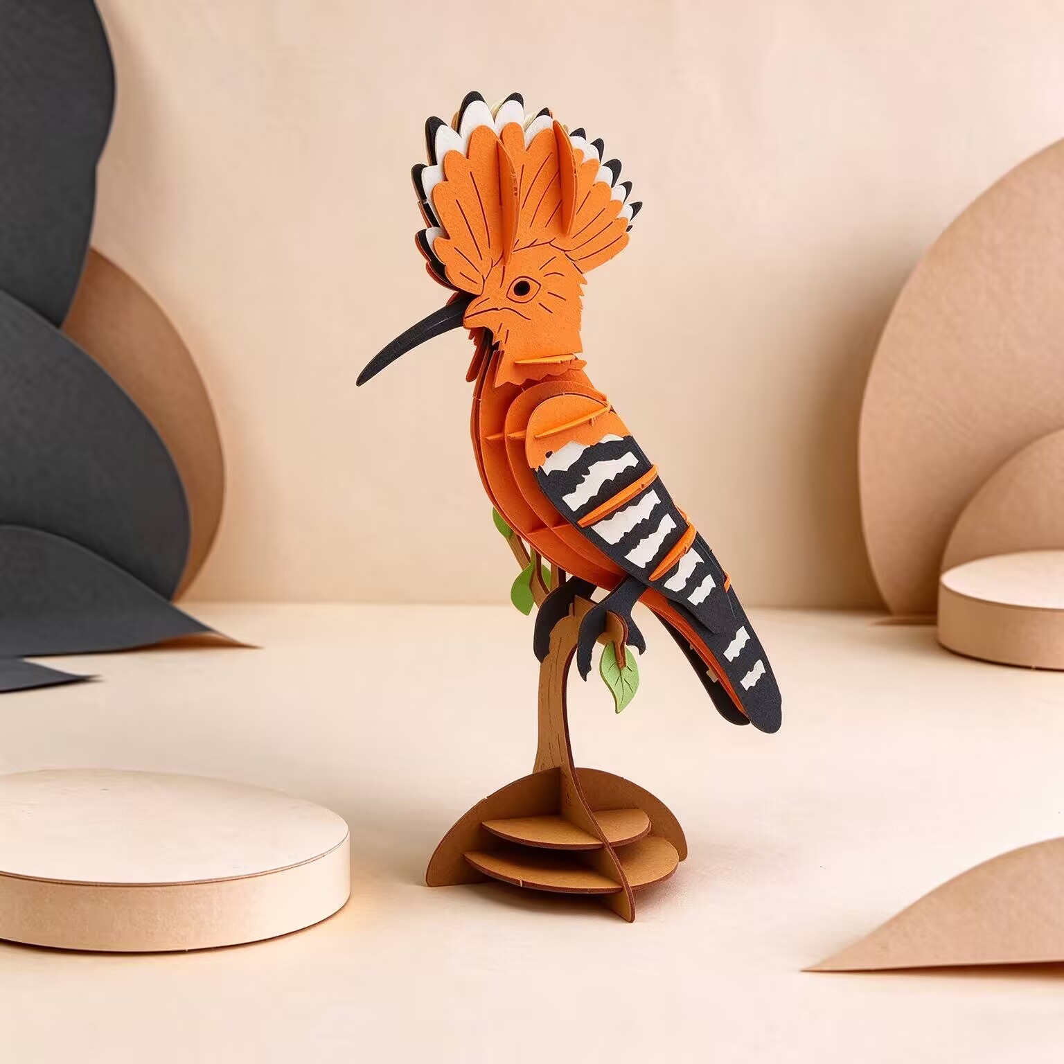 3D Paper Puzzle Hoopoe – DIY Animal Model, Educational Toy & Creative Gift
